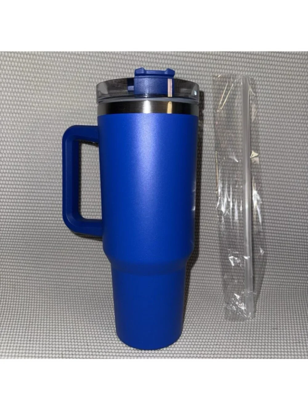 WAWA Blue Stainless Steel 40oz Tumbler Hot Cold Beverage Lid Straw Travel Coffee
